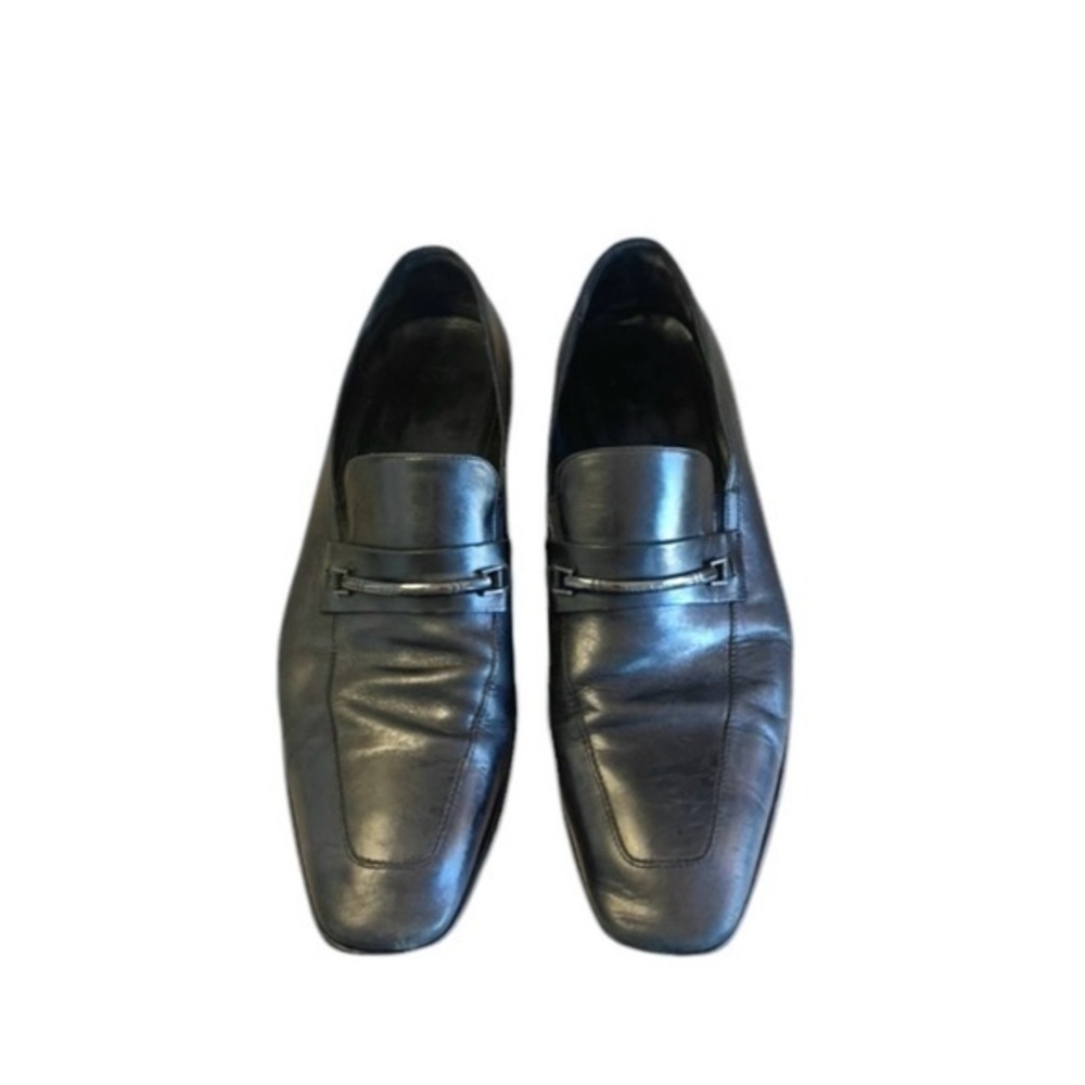 Hugo Boss “Carl”‎ Black Leather Horsebit Loafers Dress Shoes Size 15